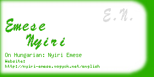 emese nyiri business card